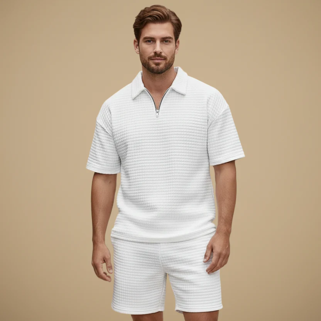 The Novara Men's Polo and Shorts Set