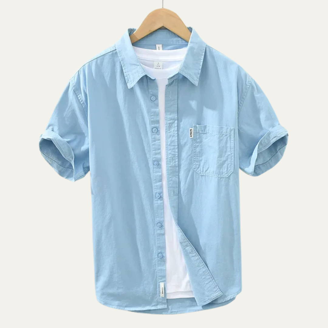 The Ashwater Men’s 100% Cotton Casual Shirt with Pocket