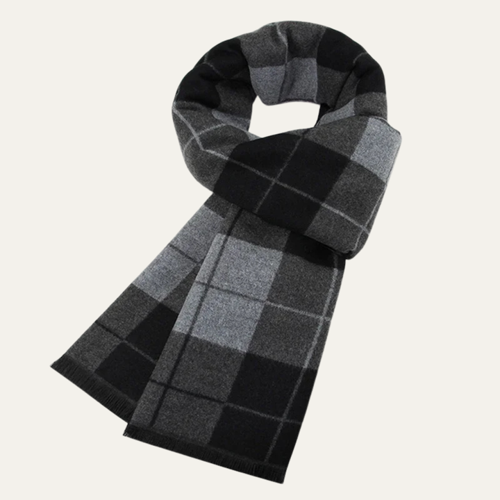 The Capalbio Men’s Soft Warm Wool Blend Wrap Plaid Scarf
