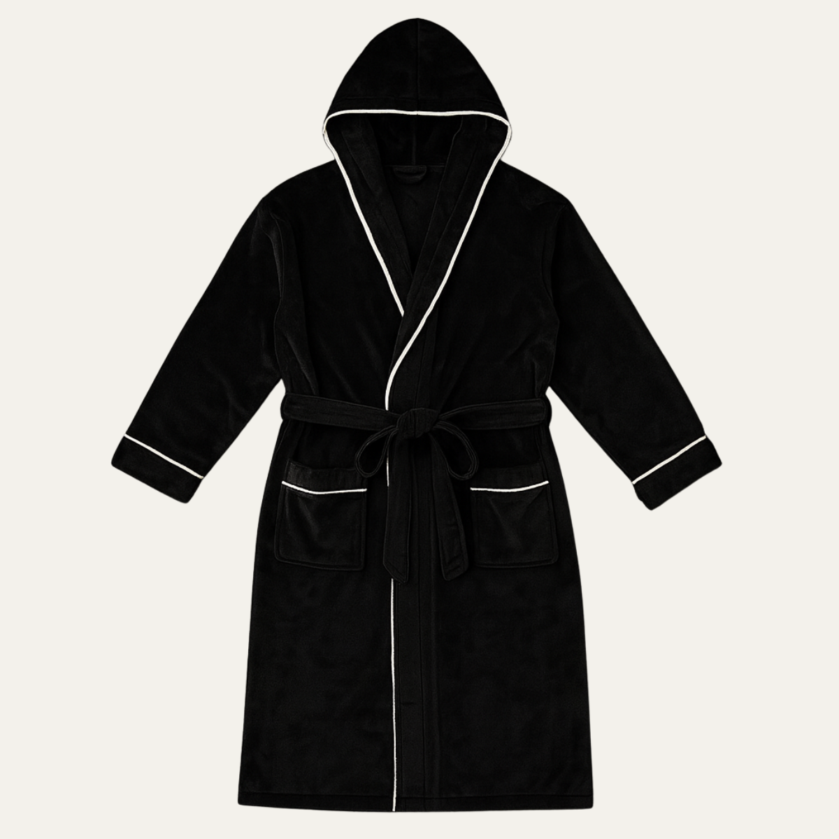The Kenilworth Men&#39;s Hooded Fleece Long Bathrobe with Belt
