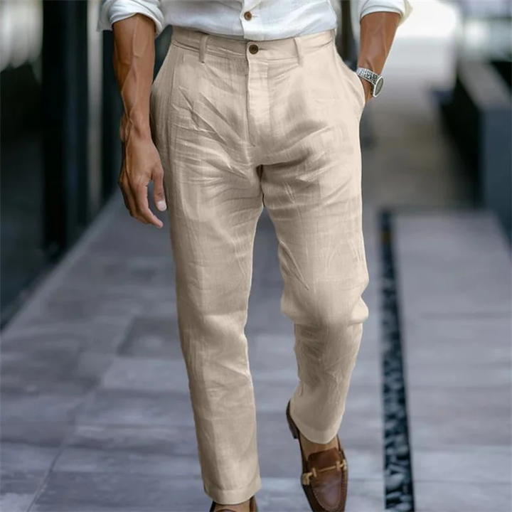 The Windfield Men’s Slim Fit Lightweight Linen Dress Pants