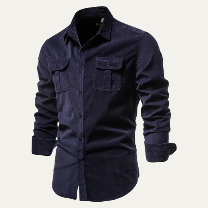 The Oaklawn Men’s Slim Fit Trendy Corduroy Shirt