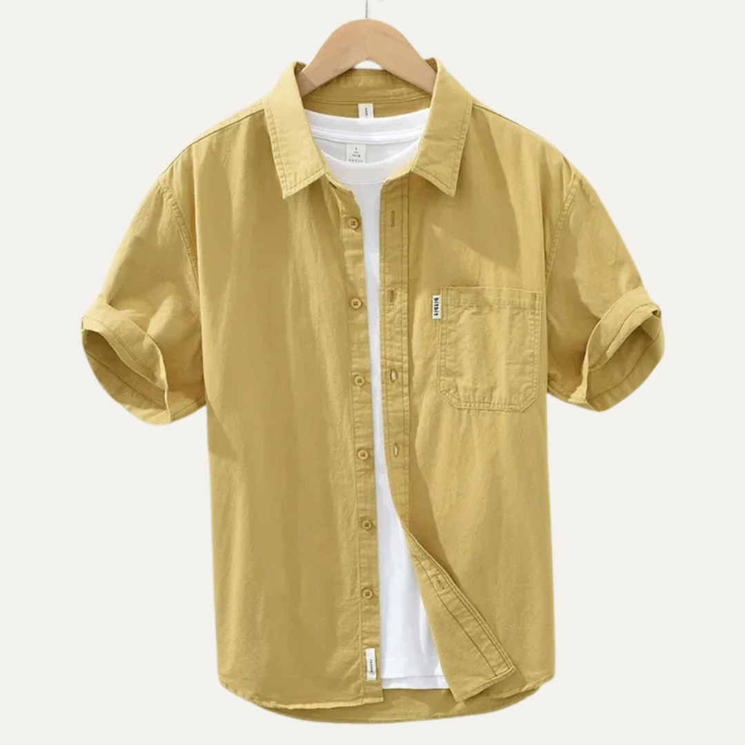 The Ashwater Men’s 100% Cotton Casual Shirt with Pocket