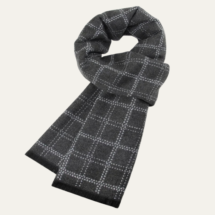 The Capalbio Men’s Soft Warm Wool Blend Wrap Plaid Scarf