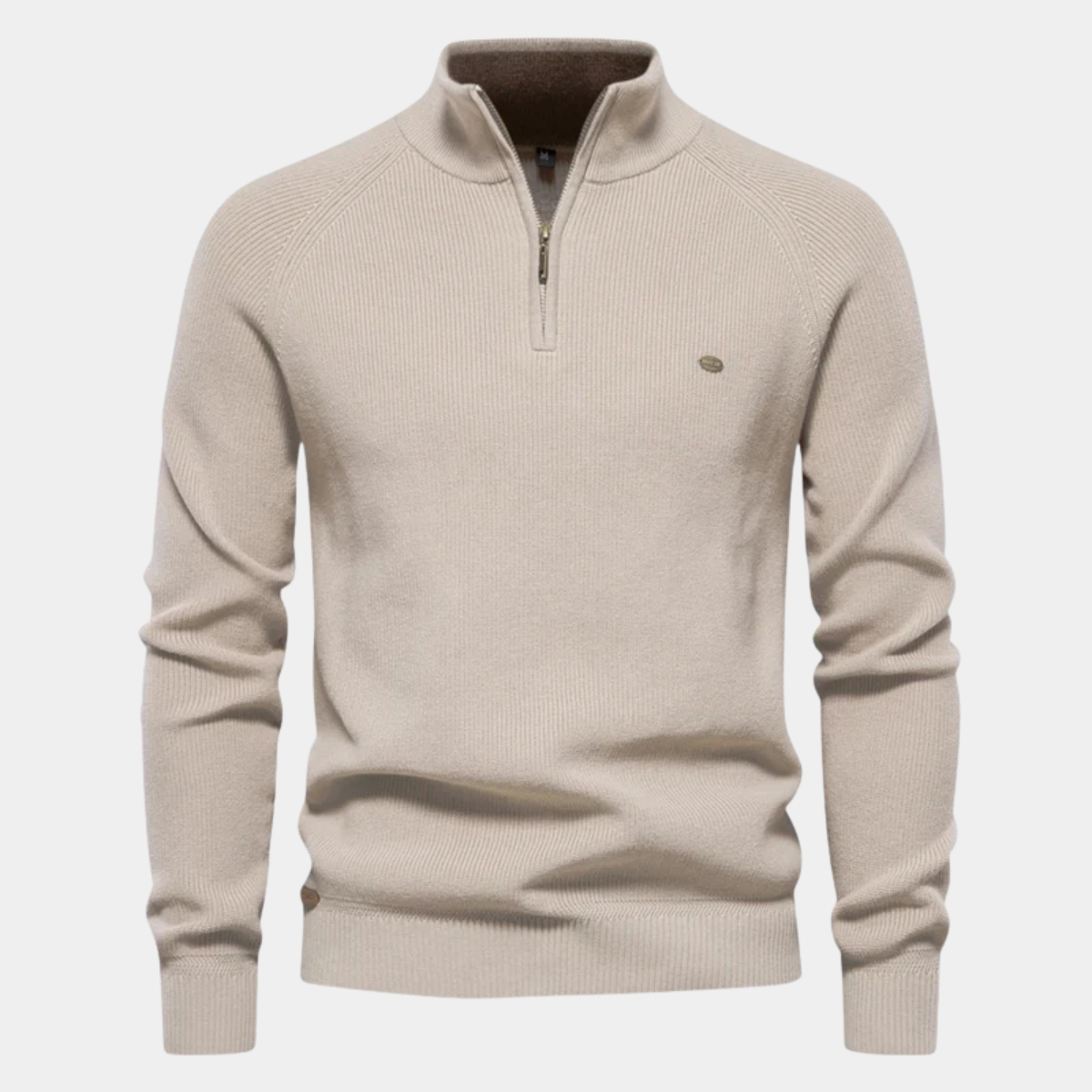 The Lignano Men’s Cotton Knit Smart Casual Quarter Zip Sweater