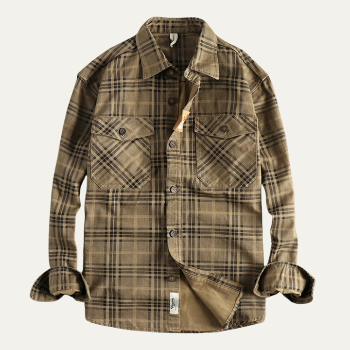 The Timbercrest Ridge Men’s Lightweight Checkered Shirt Jacket