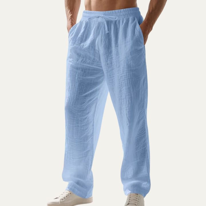 The Circular Quay Men’s Casual Elastic Waist Loose Fit Linen Pants