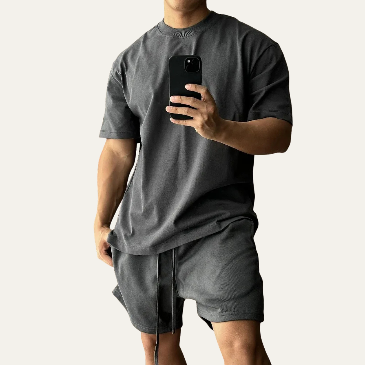 The Brookmere Men’s Cotton Casual T Shirt & Shorts Set