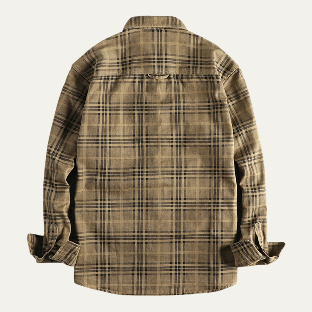 The Timbercrest Ridge Men’s Lightweight Checkered Shirt Jacket