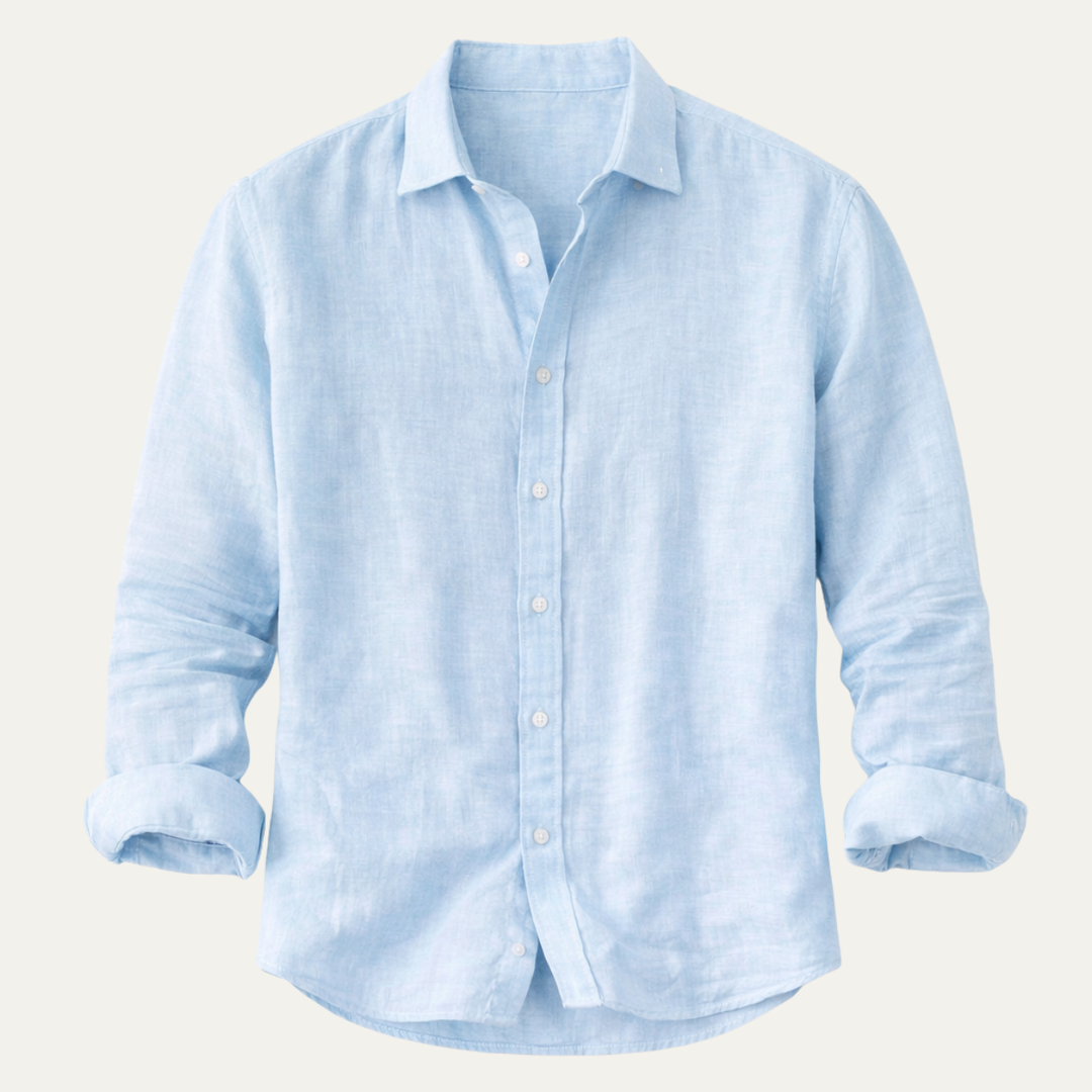 The Silverpark Ridge Men’s Cotton Blend Casual Lapel Shirt