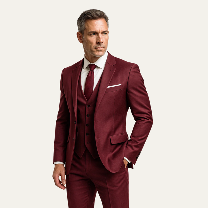 The Teramo Men’s 3 Piece Suit Set – Blazer, Waistcoat & Pants