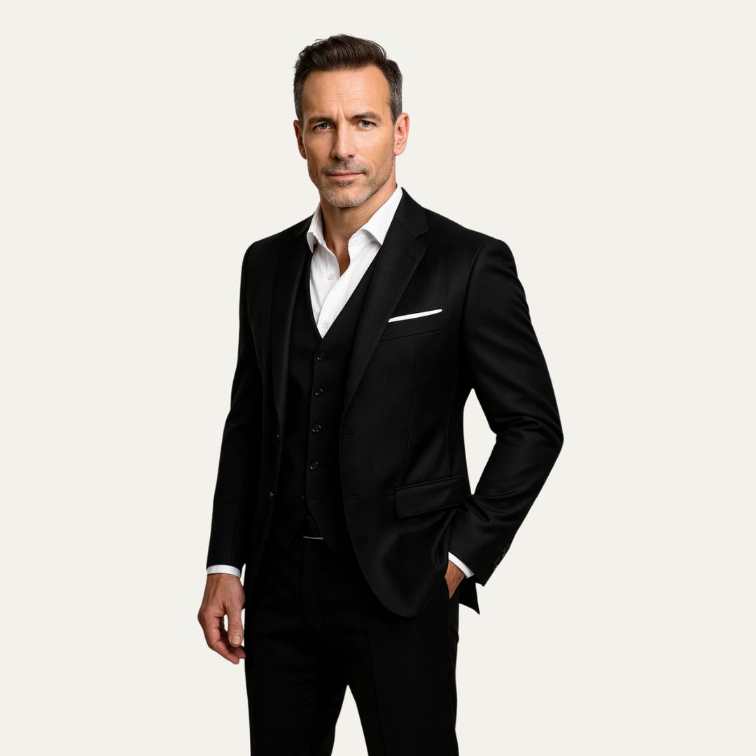The Teramo Men’s 3 Piece Suit Set – Blazer, Waistcoat & Pants