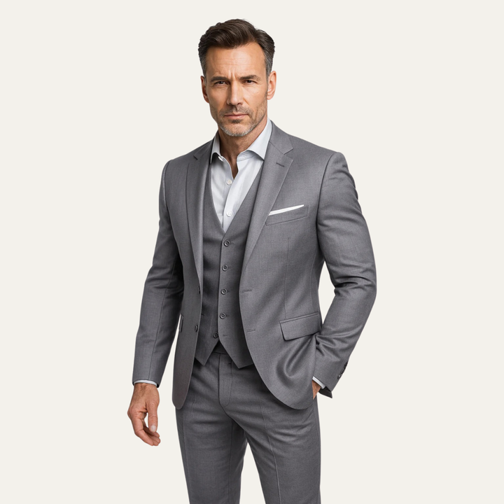 The Teramo Men’s 3 Piece Suit Set – Blazer, Waistcoat & Pants