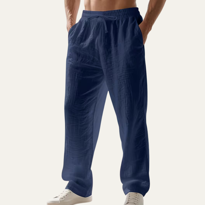 The Circular Quay Men’s Casual Elastic Waist Loose Fit Linen Pants