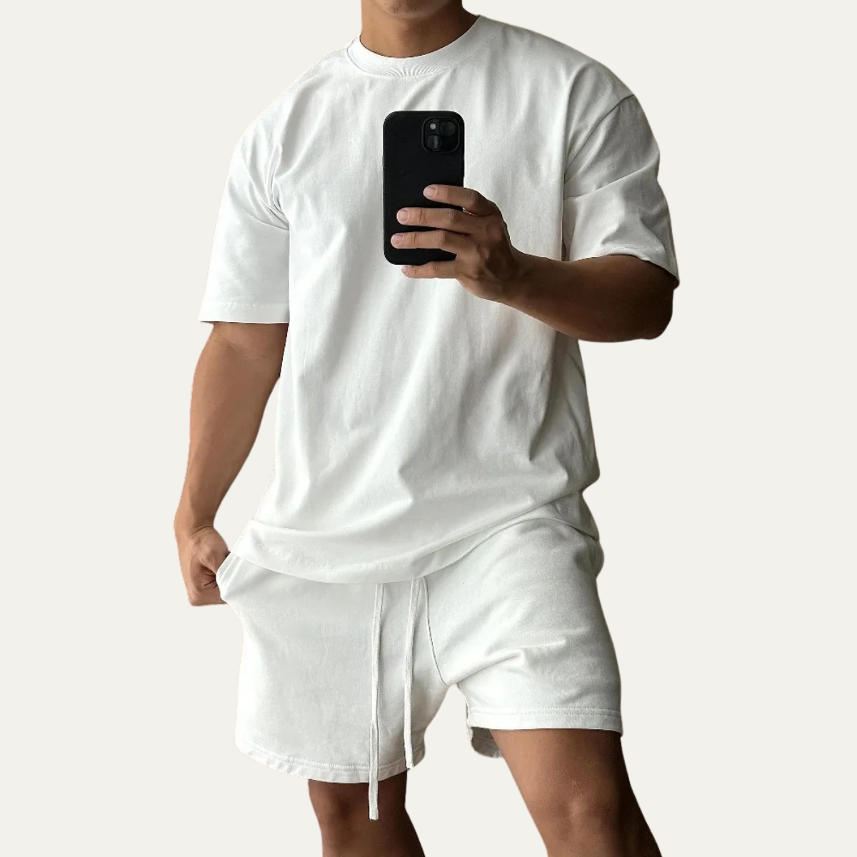 The Brookmere Men’s Cotton Casual T Shirt & Shorts Set