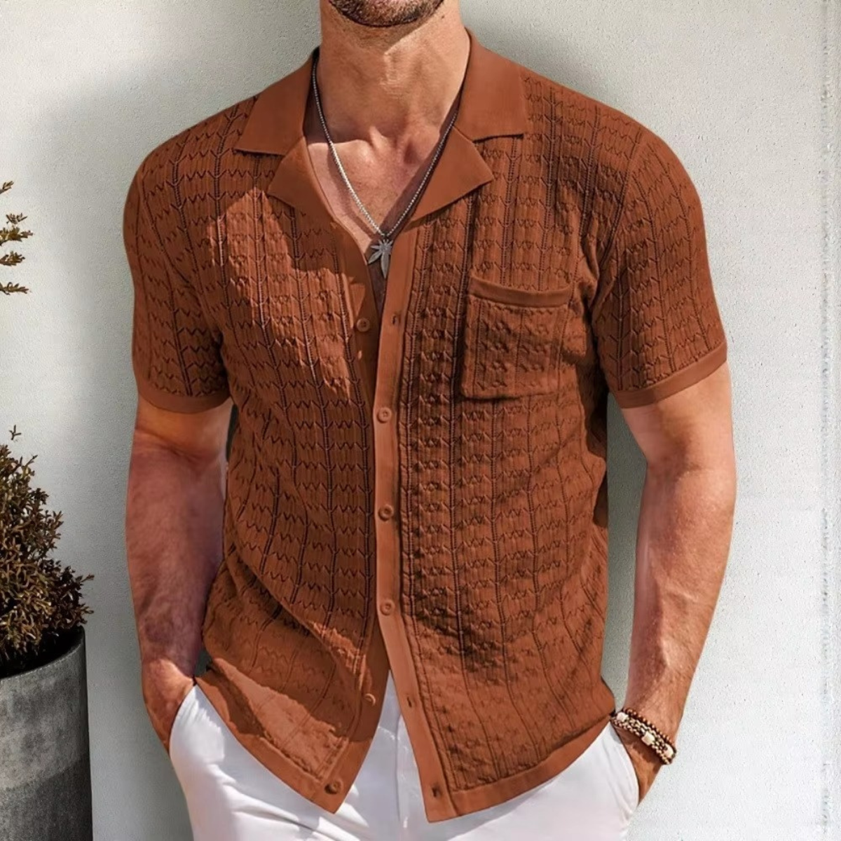 The Sonoma Men’s Smart Knit Collar Shirt