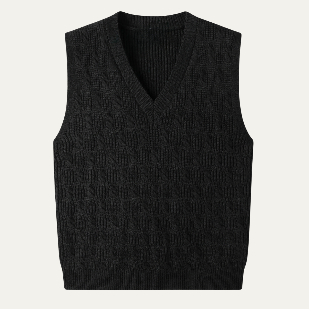 The Alberobello Men’s Warm Textured Knitted V Neck Sweater Vest
