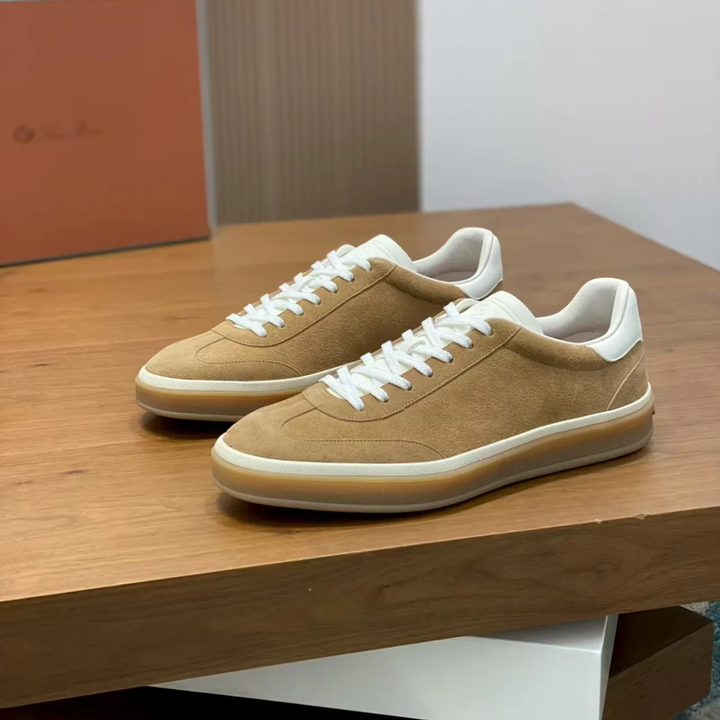The Madrid Men’s Casual Leather Suede Sneakers with Rubber Sole