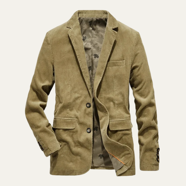 The Foxwell Men’s Vintage Business Corduroy Blazer