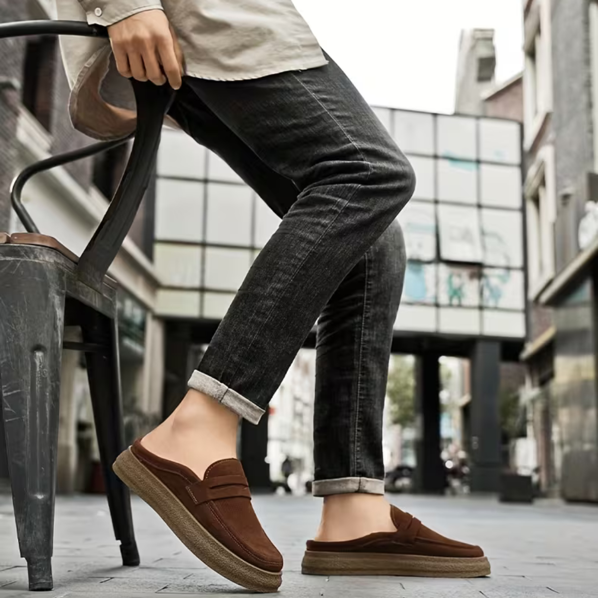 The Positano Men’s Casual Rubber Sole Slip On Loafers