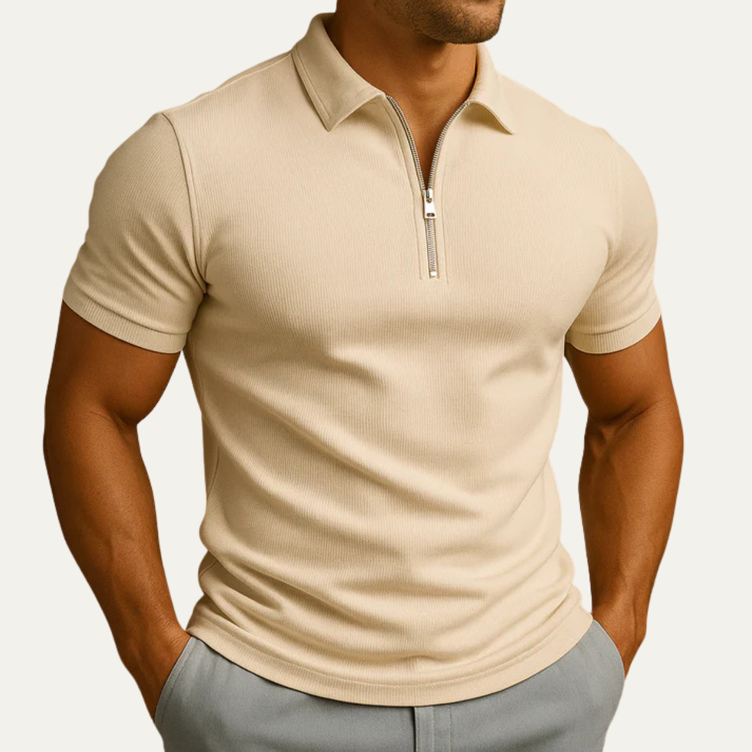 The Palazzolo Men's Short Sleeve Zip Polo