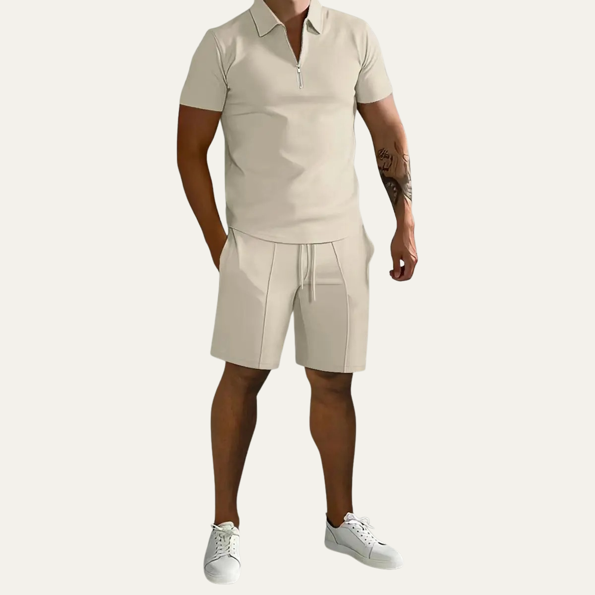 The Pavia Men’s Polo Shirt and Shorts Set – Trendy Two Piece Outfit
