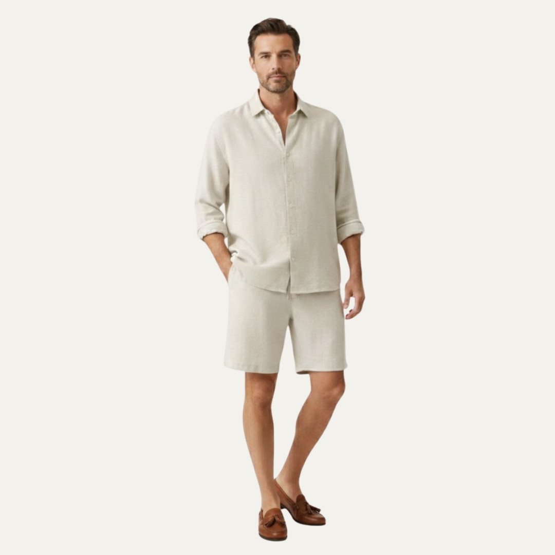 The Brighton Men’s Relaxed Oversized Cotton Button Up Shirt