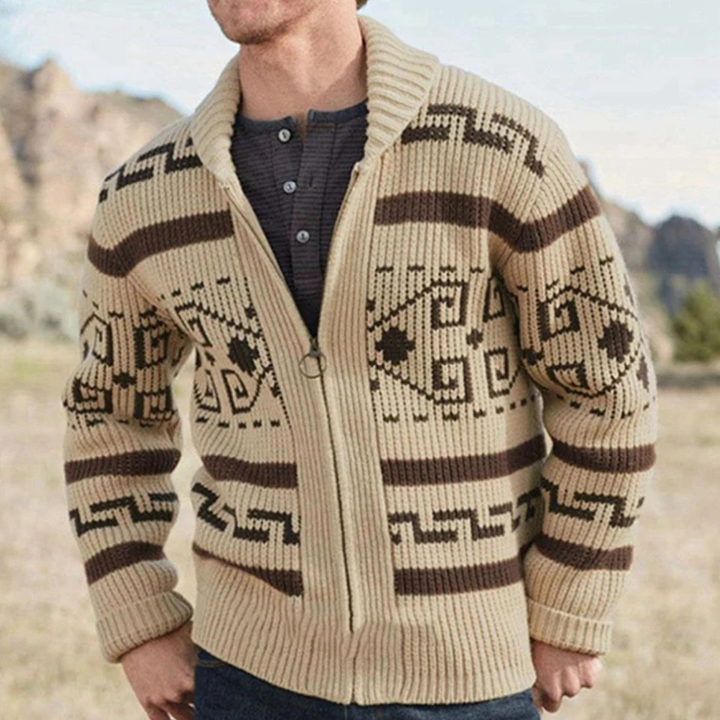 The Serravalle Men’s Button Up Knit Cashmere Shawl Collar Cardigan
