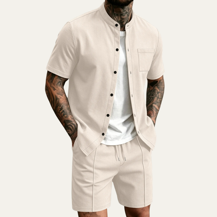 The Lancaster Men’s Waffle Smart Matching Set