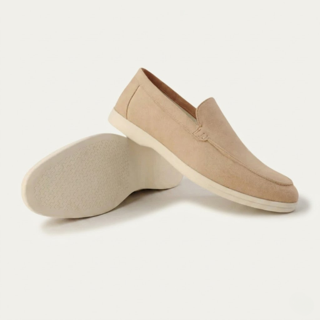 The Venetian Men's Trendy Suede Slip On Loafers
