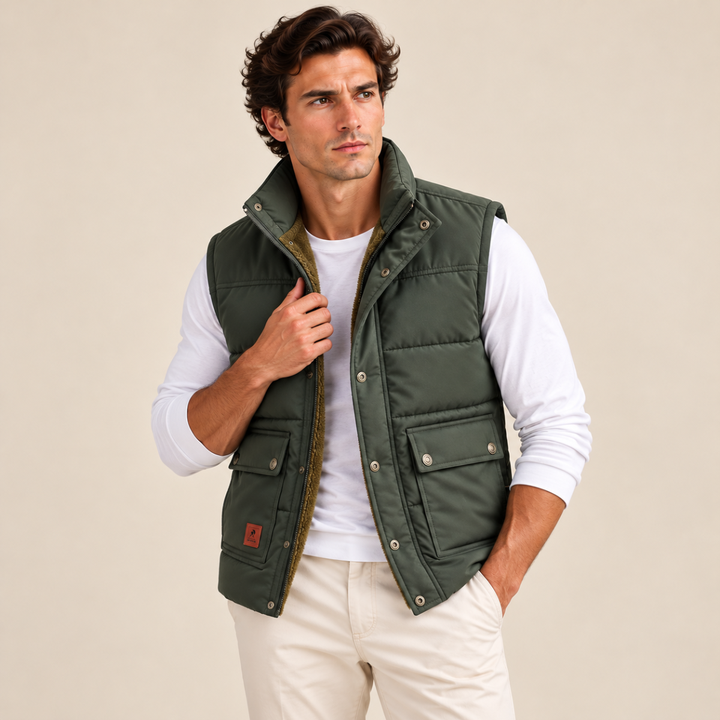 The Aspen Men's Warm Modern Fleece Lined Winter Vest