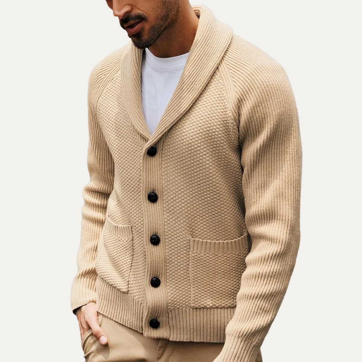 The Pembroke Men’s Shawl-Collar Button Up Cardigan