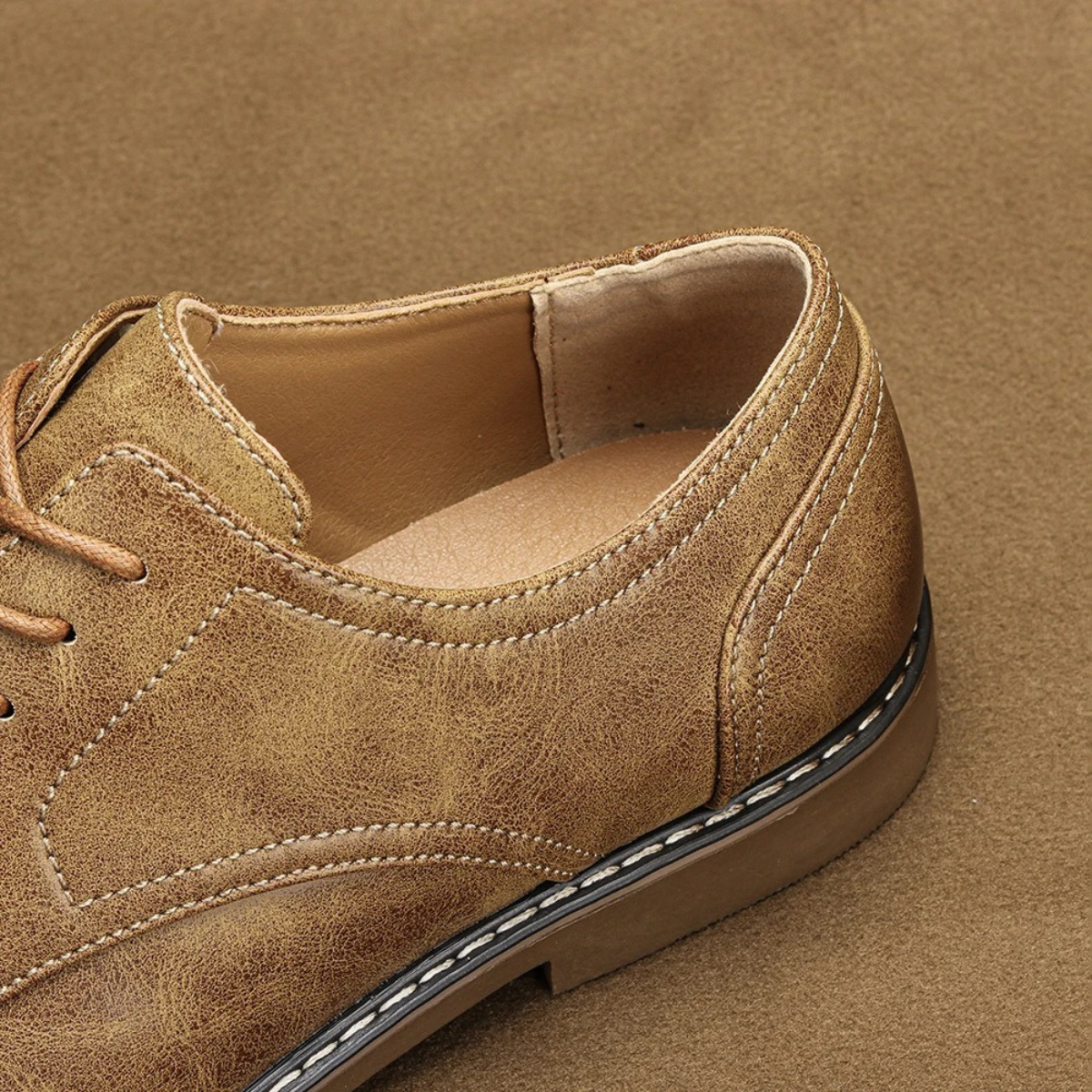 The Monopoli Men’s Lace Up Casual Oxford Leather Shoes
