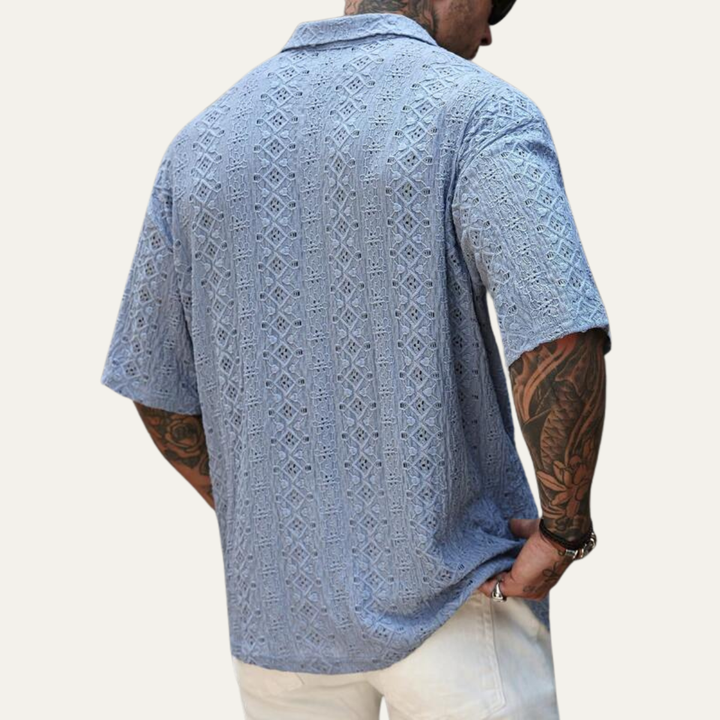 The Wellington Men’s Crochet Knit Polo Shirt