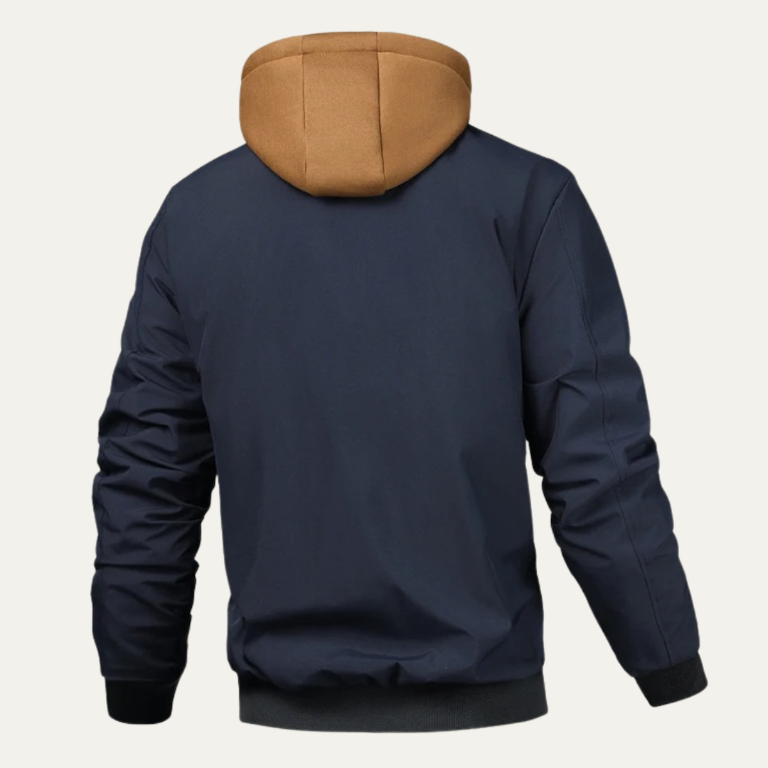 The Villasimius Men’s Winter Fleece Lined Hooded Bomber Jacket