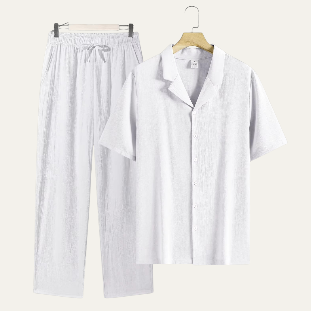 The Springdale Men’s Casual Linen Lounge Matching Set
