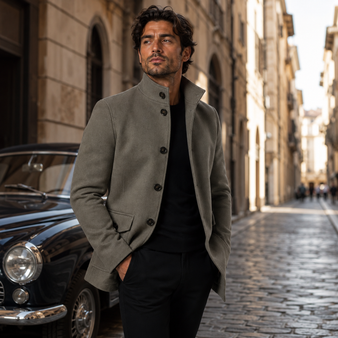 Wool Coat - Men’s Smart Tailored Overcoat
