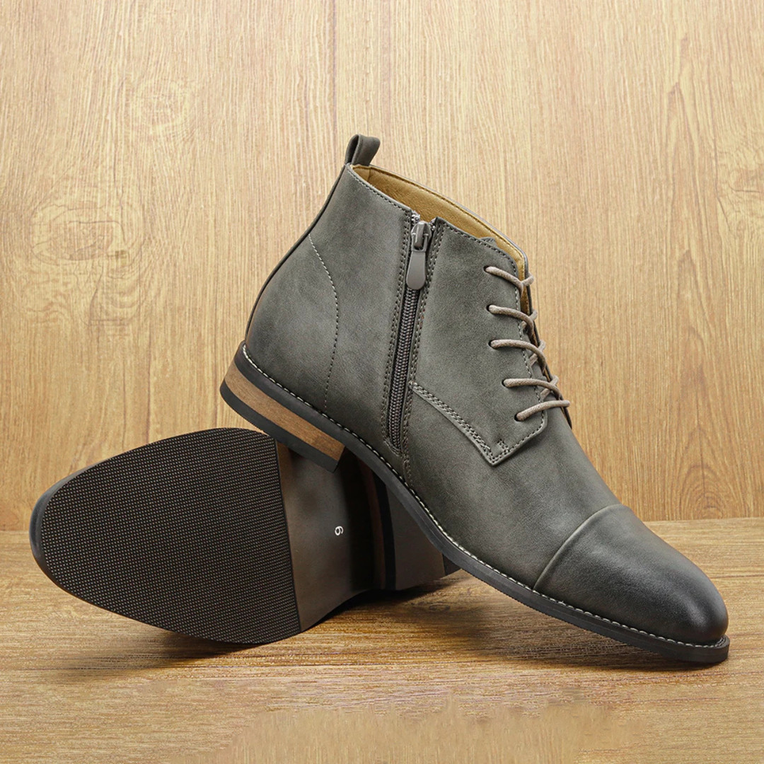 The Rapallo Men’s Classic Side Zip Leather Ankle Boots