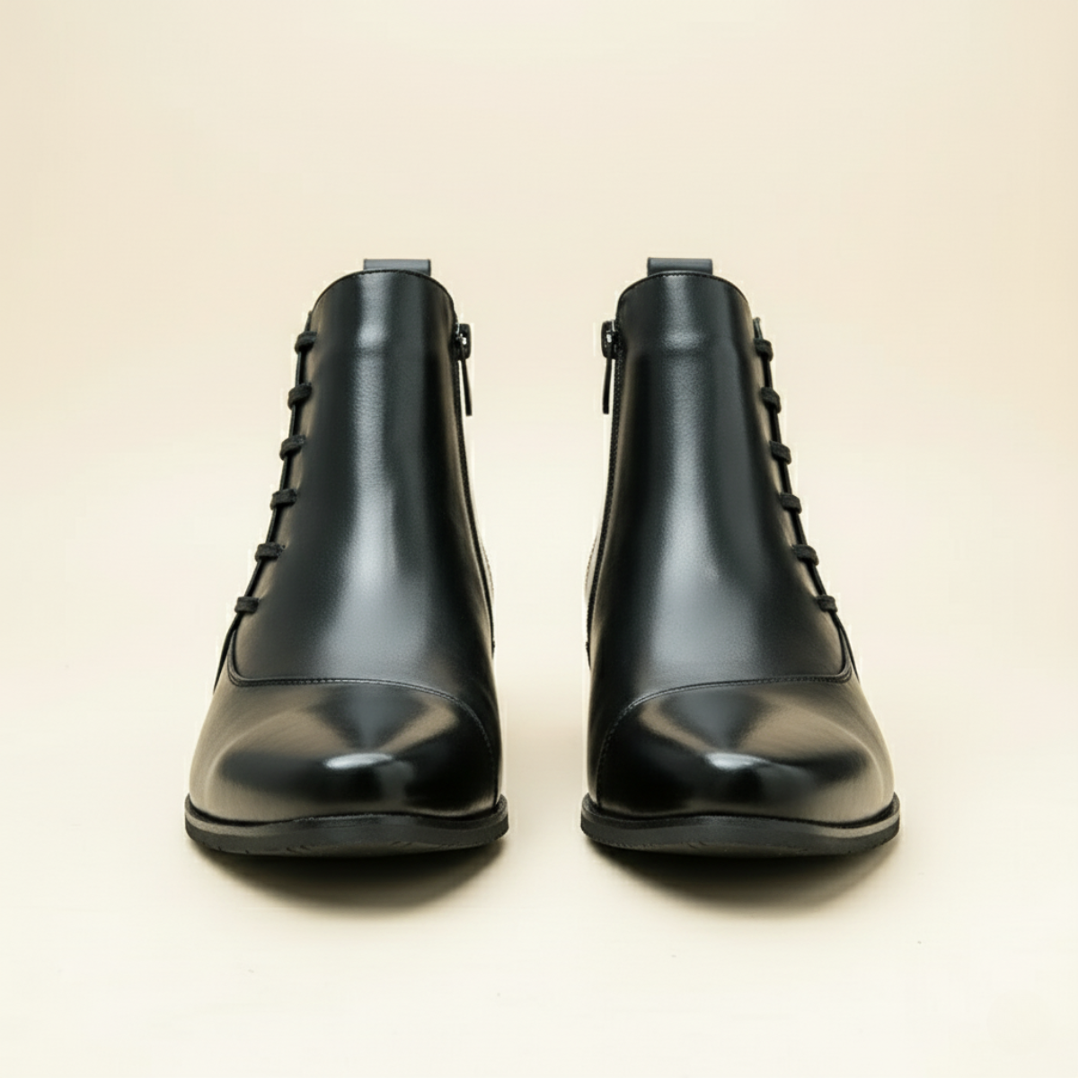 The Paisley Men's Modern Polished Leather Lace Up Chelsea Boots