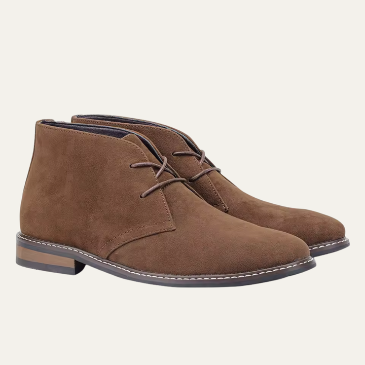The Alberobello Men’s Suede Lace Up Desert Ankle Boots – Brown