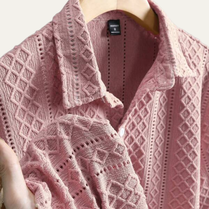 The Timberlake Ridge Men’s Casual Textured Button Up Shirt