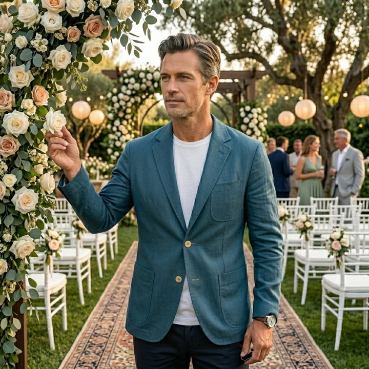 The Venice Linen Summer Blazer - Wedding Guest Men - Formal Occasions