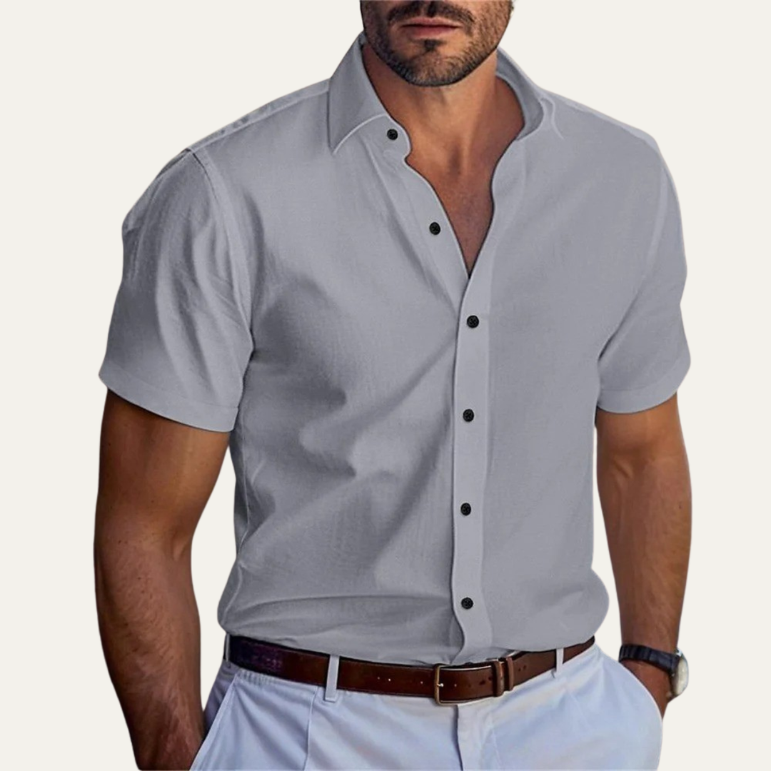 The Belluno Men’s Casual Business Solid Button-Up Shirt