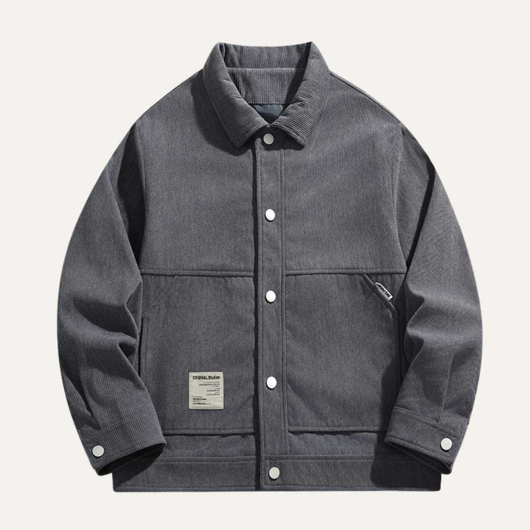 The Cala Luna Men’s Casual Button Up Lapel Corduroy Jacket