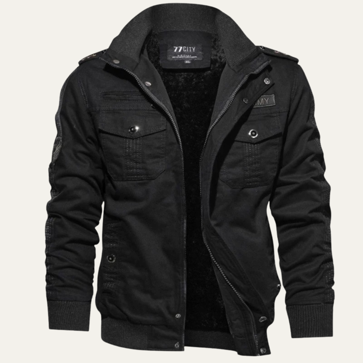 The Foxgate Men’s Thick Plush Lined Windproof Bomber Jacket