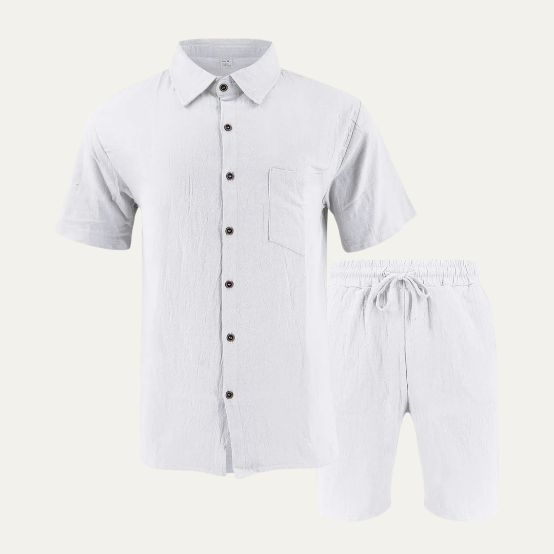 The Aspen Men’s Linen Beach Matching Set
