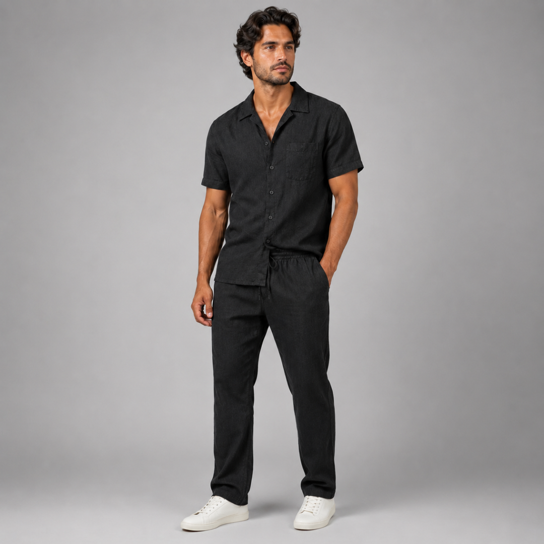 The Meadowfall Men’s Trendy Summer Set – Shirt & Pants