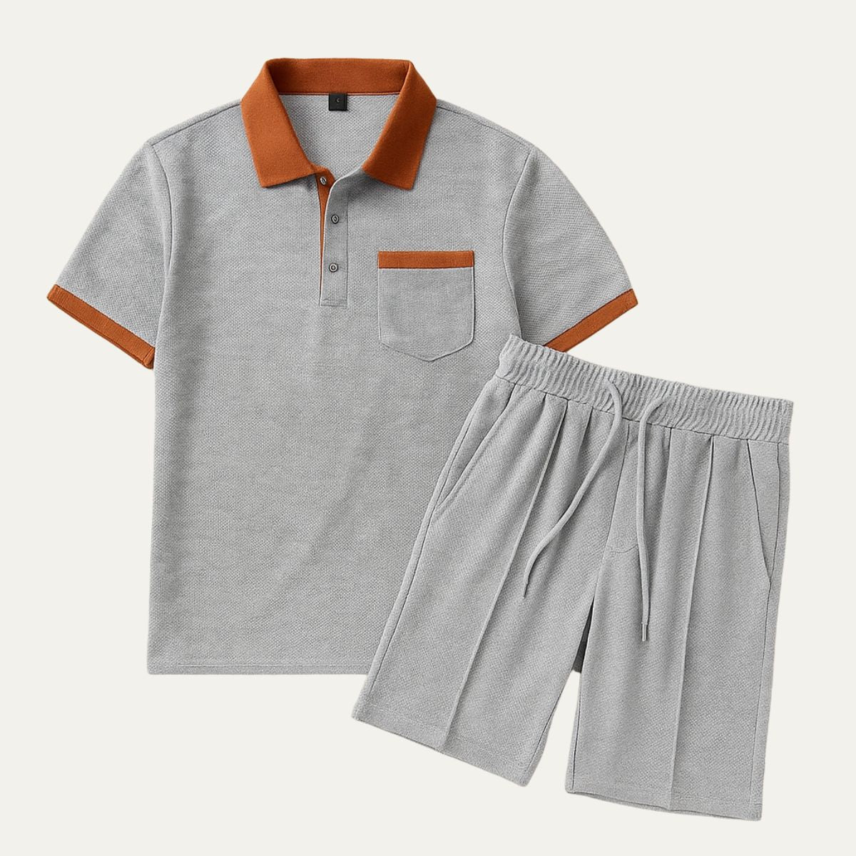 The Capri Cotton Set – Vintage Polo & Shorts Co ord for Men