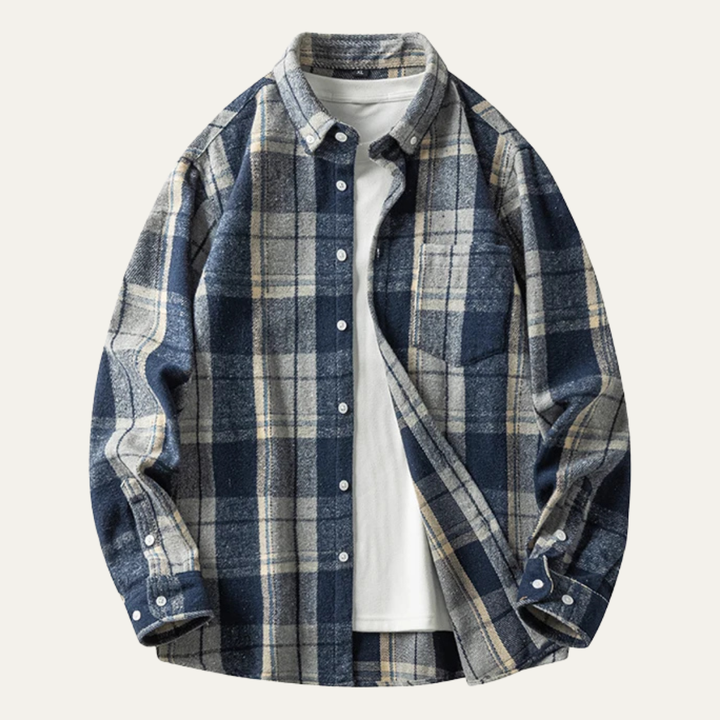 The Cuneo Men’s Plaid Lightweight Flannel Shirt