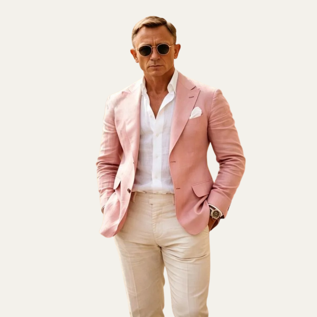 The Monterey Men’s Linen Wedding Suit